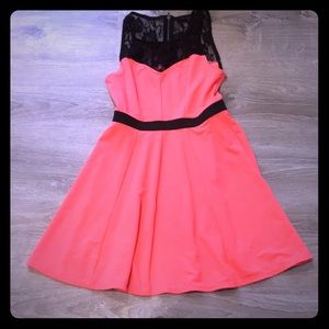 Beautiful coral color dress, no longer needed.